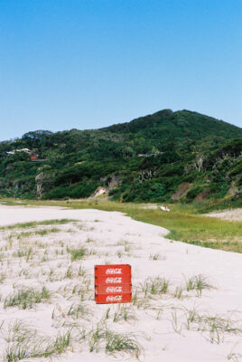 coke crates on beach